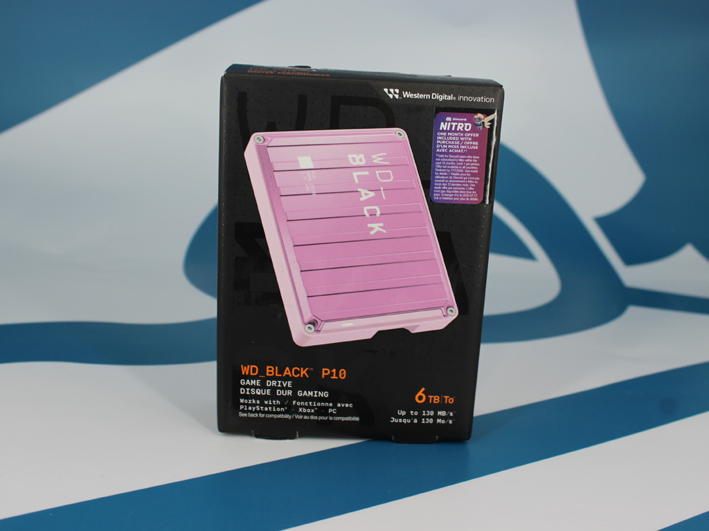 Die Verpackung des P10 Game Drive.